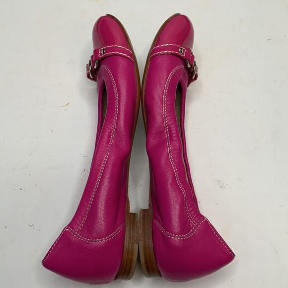 AGL Cap-toe Monika Hot Pink Ballet Flat Shoe S-151 Sz 37 EU / 7 US - Picture 5 of 9